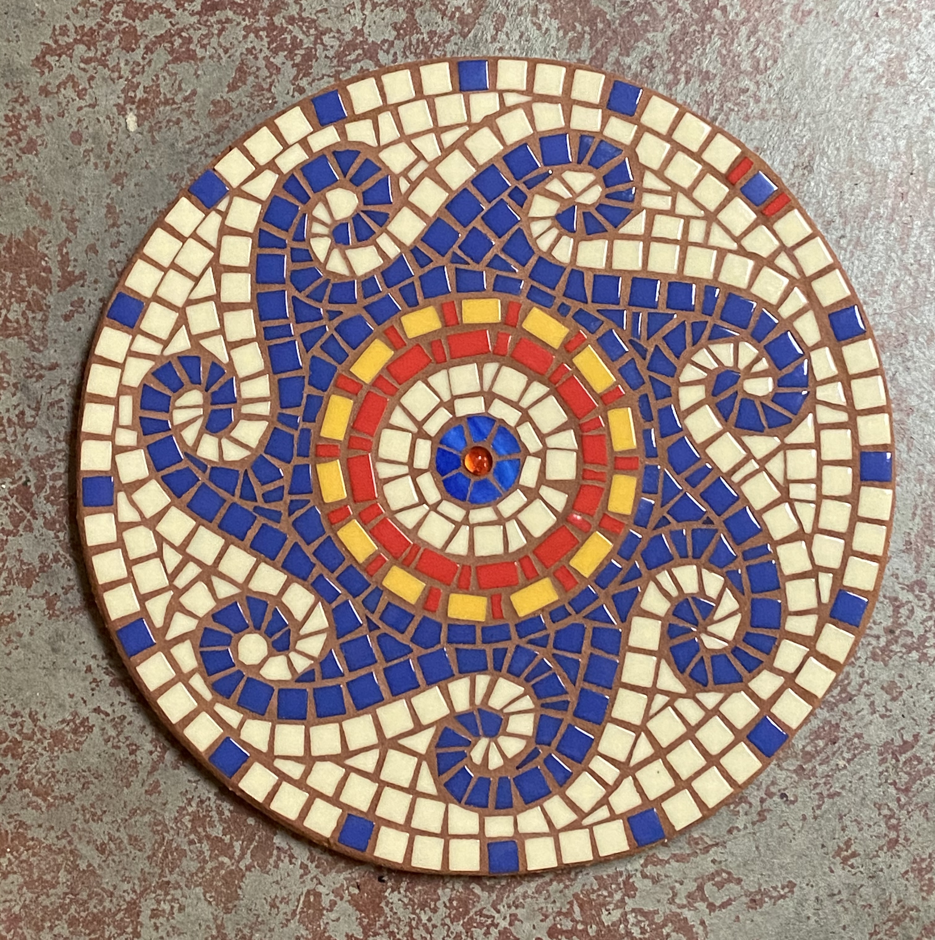 Blue Wave on Sand Mandala